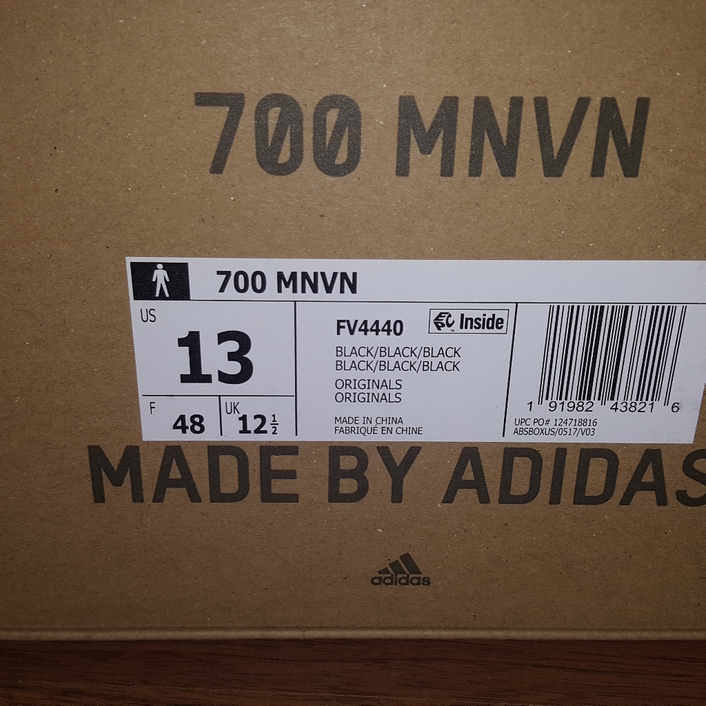 Yeezy MNVN 700's Black Size 13 US Mens